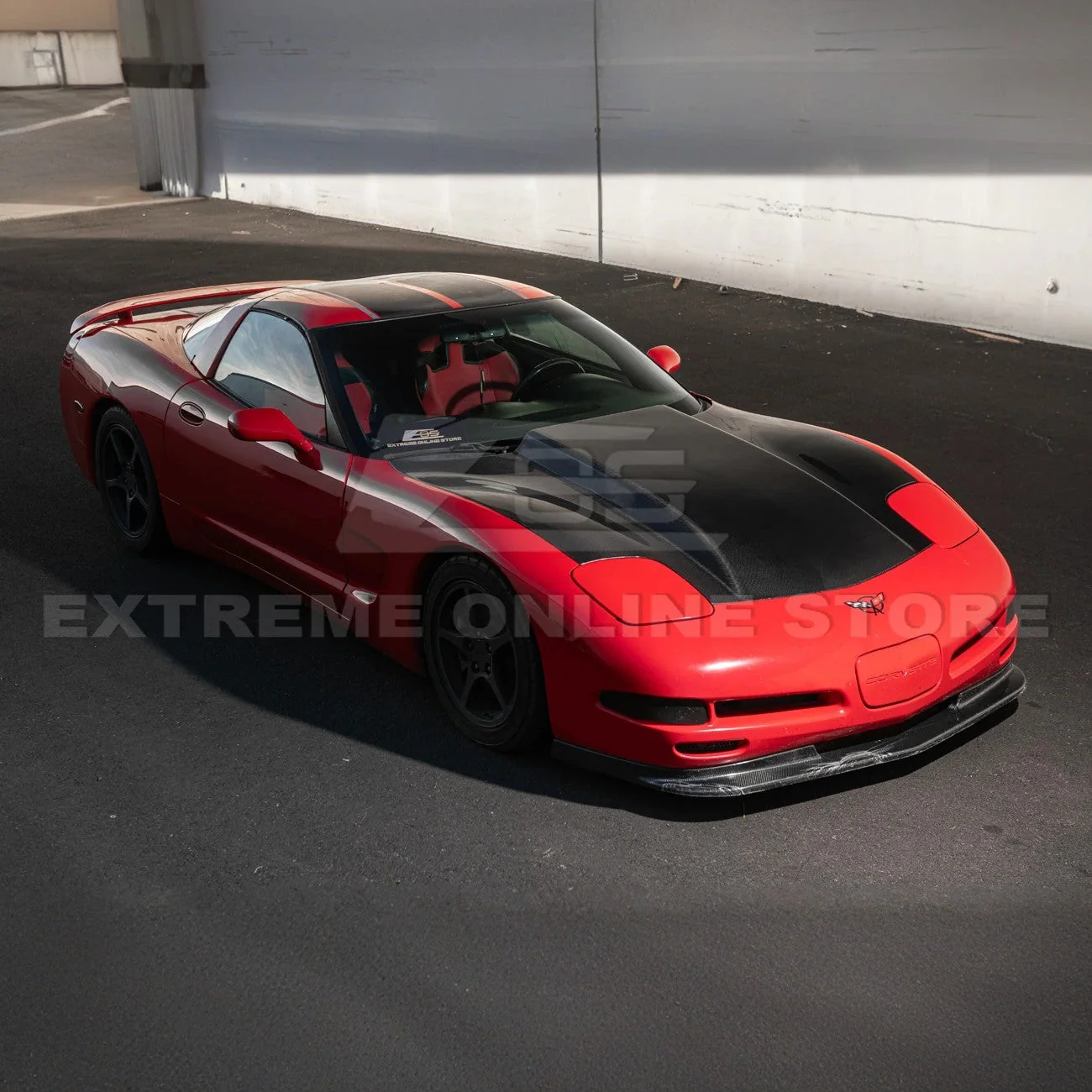 Corvette C5 Front Cow Vented Hood Cover - Image 3