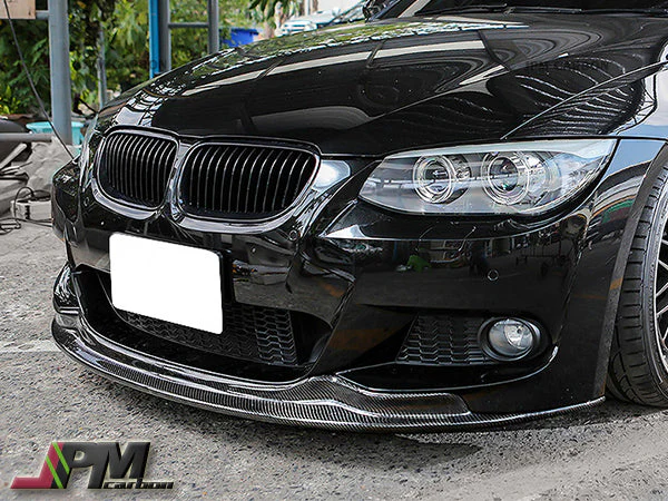 AK Style Carbon Fiber Front Bumper Add-on Lip Fits For 2011-2013 BMW E92 E93 LCI M-Sport Only - Image 2