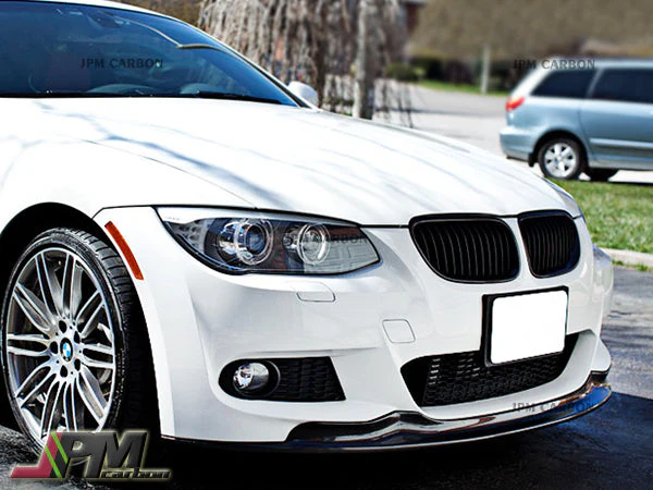 AK Style Carbon Fiber Front Bumper Add-on Lip Fits For 2011-2013 BMW E92 E93 LCI M-Sport Only - Image 4