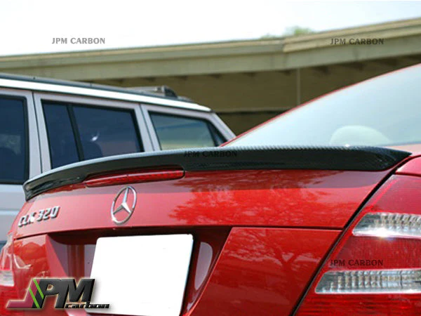[JPMCarbon] AMG Style Carbon Fiber Trunk Spoiler Fits For 2003-2009 Mercedes-Benz W209 CLK-Class Coupe/Convertible - Image 3