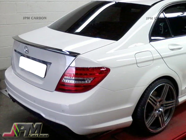 [JPMCarbon] AMG Style Carbon Fiber Trunk Spoiler Fits For 2008-2014 Mercedes-Benz W204 C-Class Sedan - Image 2
