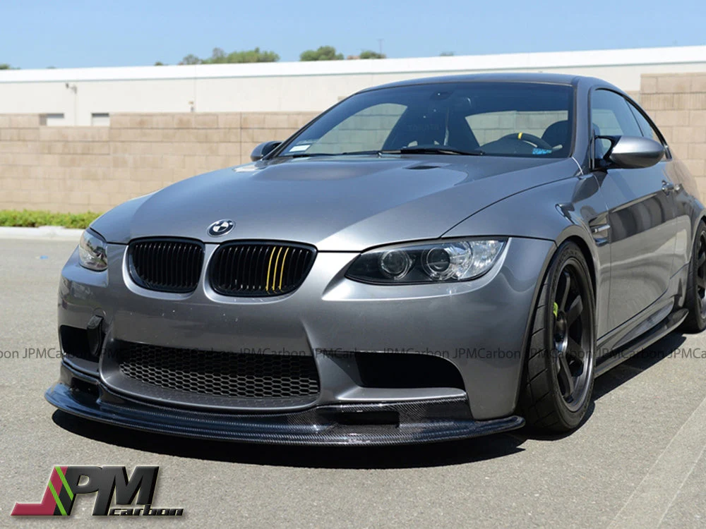 ARKYM 2 Style Carbon Fiber Front Bumper Add-on Lip Fits For 2008-2013 BMW E90 E92 E93 M3 Only - Image 2