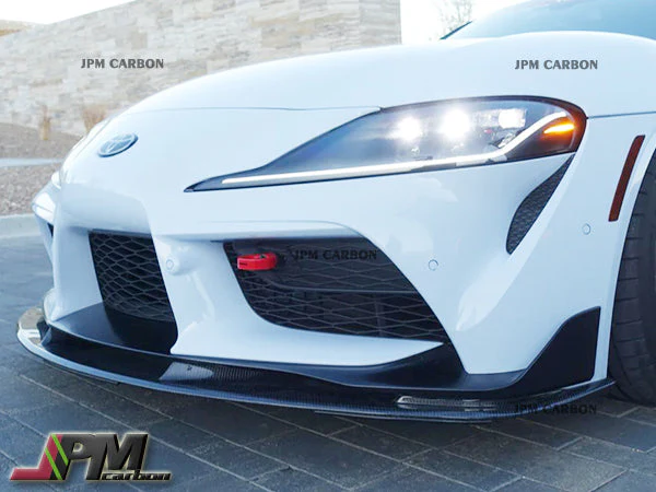[JPMCarbon] AT Style Carbon Fiber Front Add-on Lip Fits For 2019-2026 Toyota GR Supra A90 A91 Only - Image 3