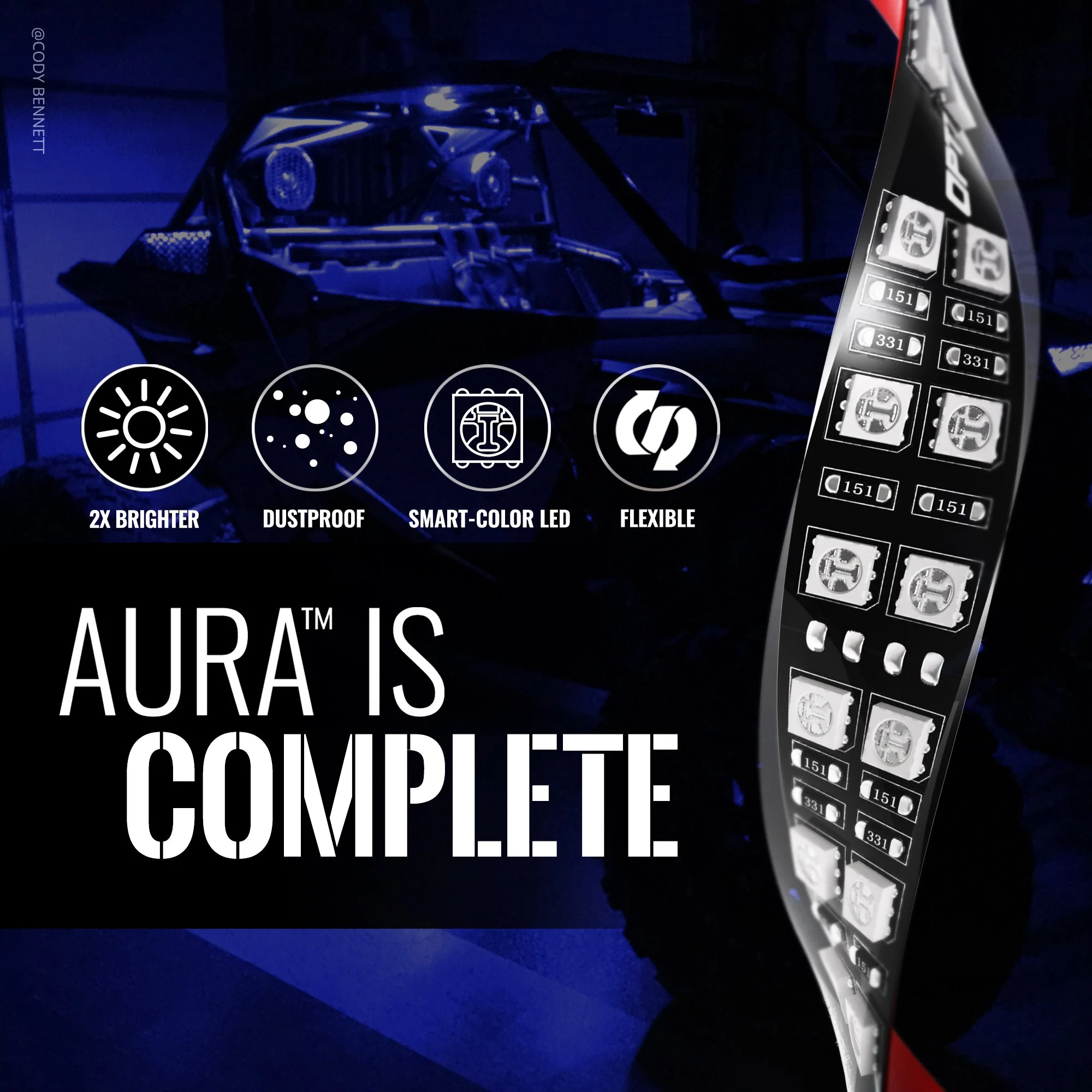 AURA ATV-UTV Underbody Glow LED Lighting Kit Remote Control - Full Color Spectrum - Image 10