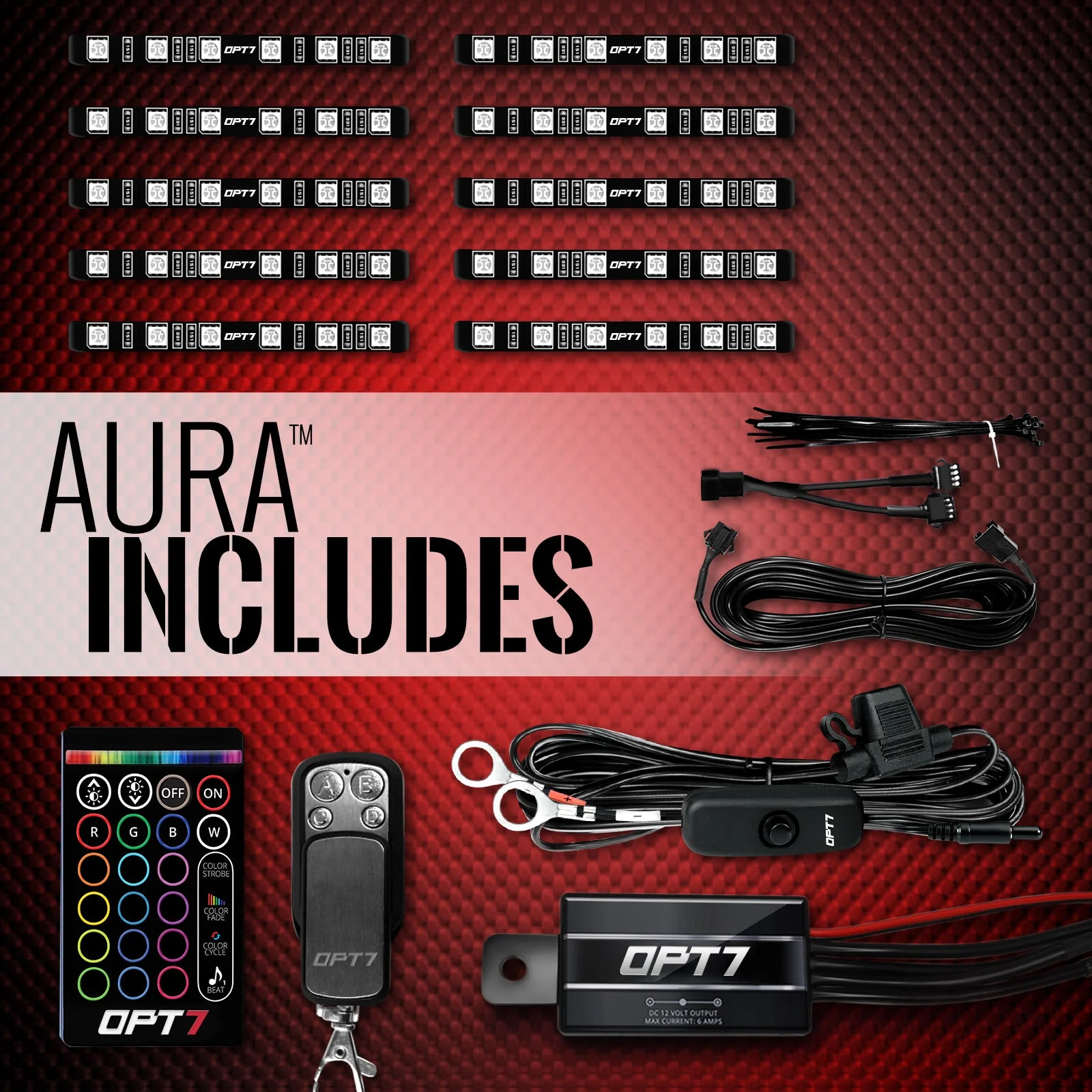 AURA ATV-UTV Underbody Glow LED Lighting Kit Remote Control - Full Color Spectrum - Image 8