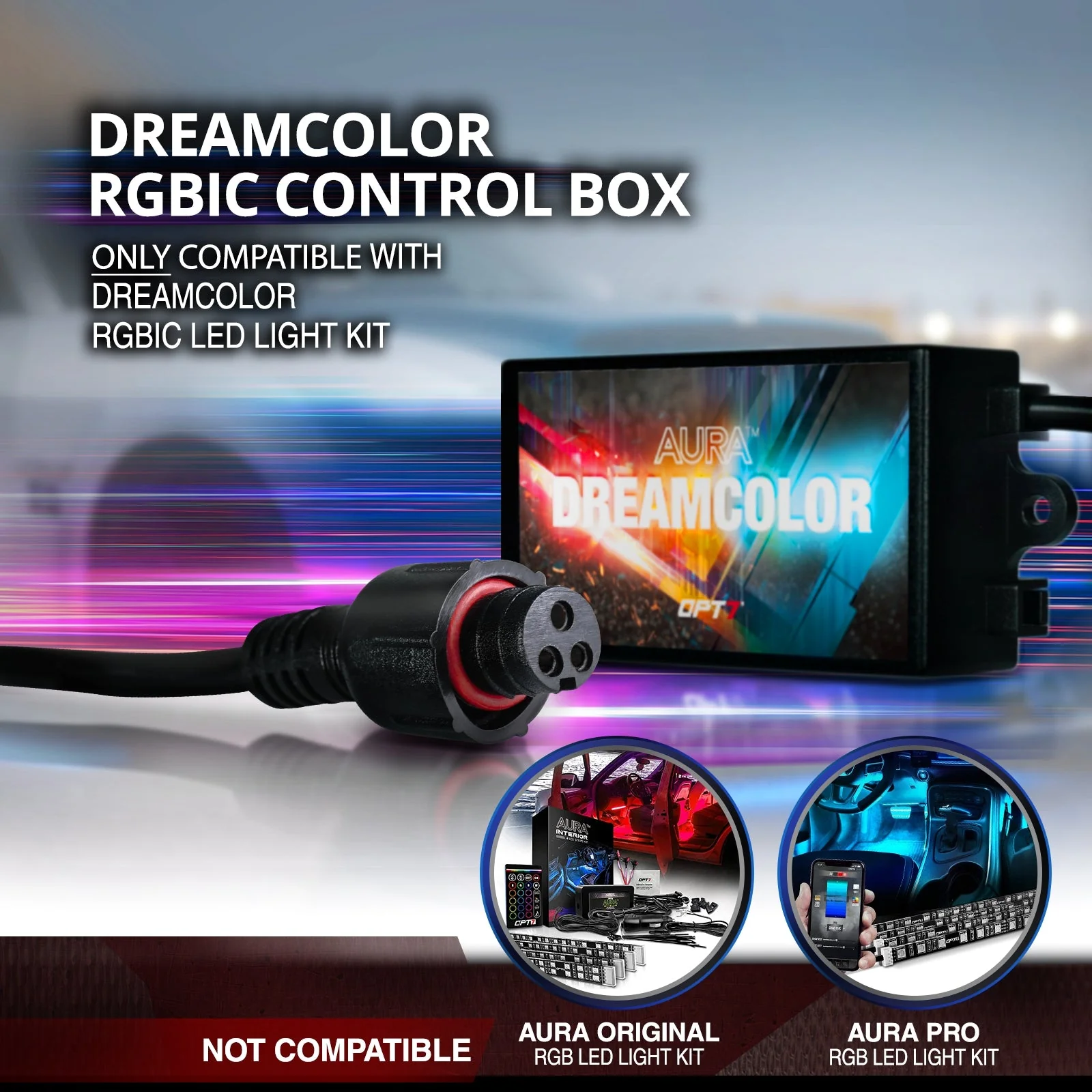 AURA LED Aluminum Underglow DreamColor Lighting Kit w-Remote - Image 8
