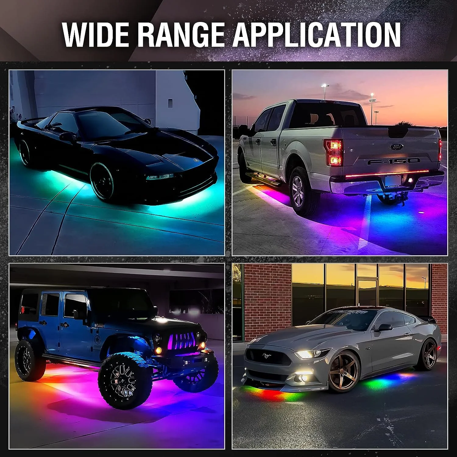 AURA LED Lighting Kit Bundle - Grille + DreamColor Underglow + Photon RGB- Remote Control - Image 10