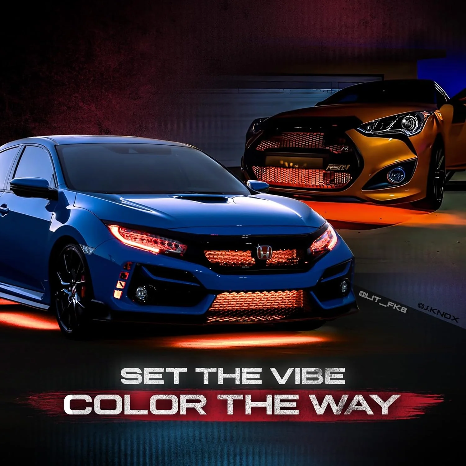 AURA LED Lighting Kit Bundle - Grille + DreamColor Underglow + Photon RGB- Remote Control - Image 4