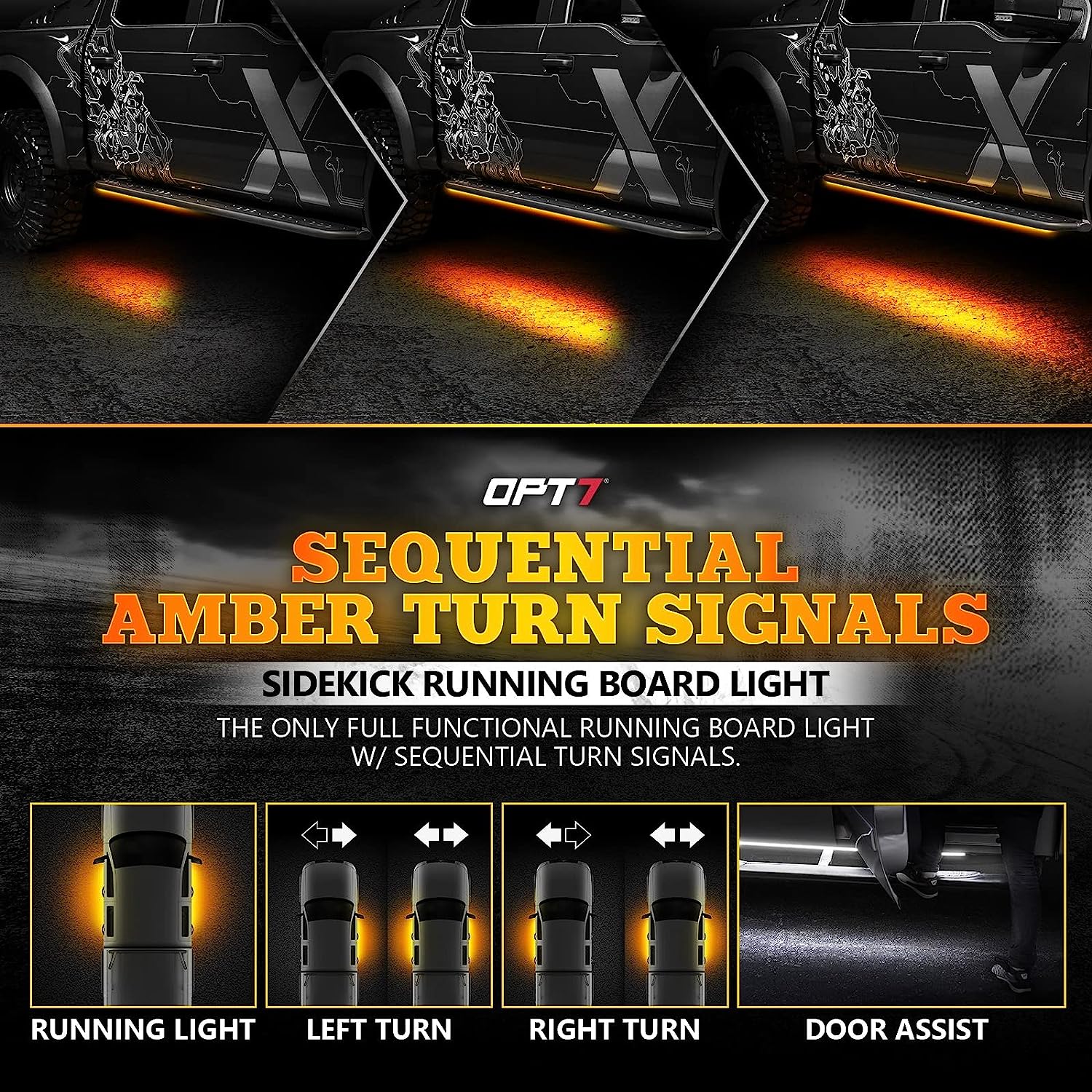 AURA LED Lighting Kit for Truck Bundle (DreamColor Underglow LED Kit - Remote Control + Tailgate Triple Light Bar + Sidekick LED Kit) - Image 13