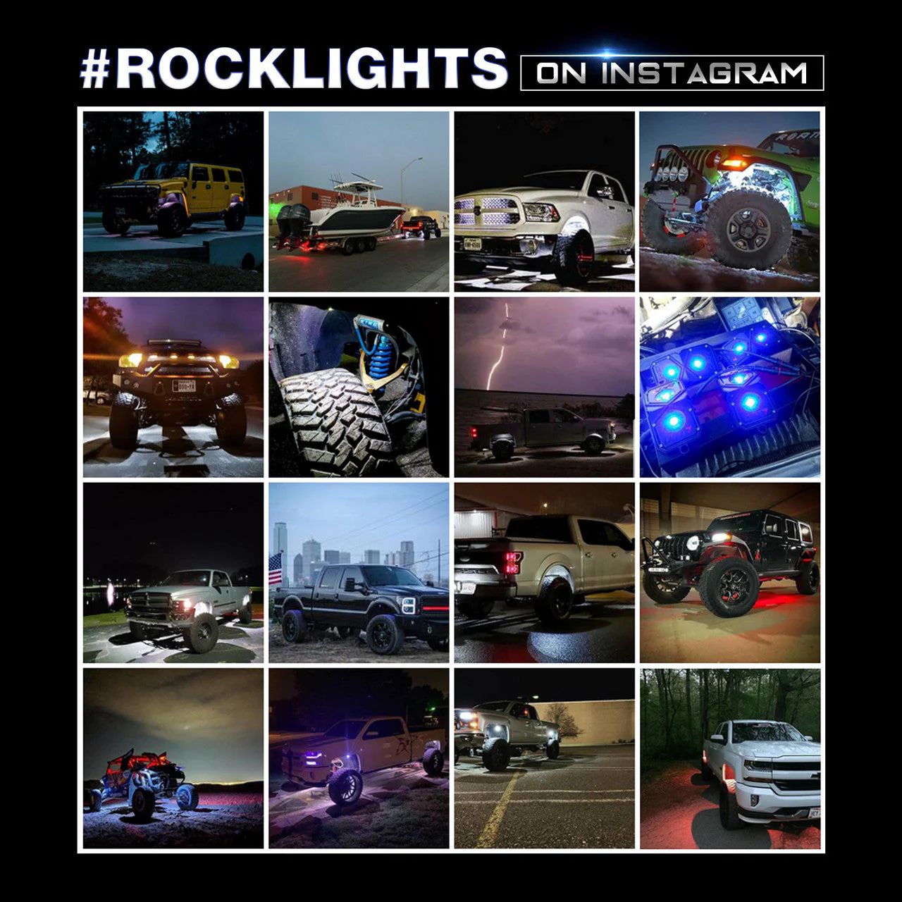 AURA LED Lighting Kit for Truck Bundle (Quantum LED Rocklight + Underglow LED Kit + Sidekick LED Kit ) - Remote Control - Image 13