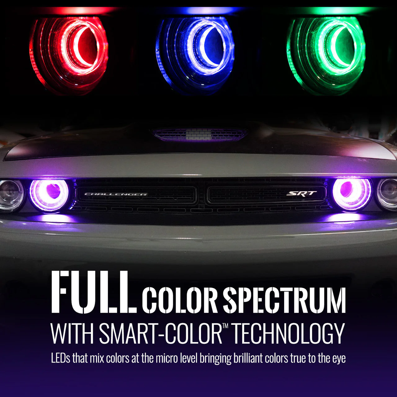 AURA LED Lighting Kit Triple Bundle (Halo + Interior + Underglow) for Dodge Challenger - Remote Control - Image 2