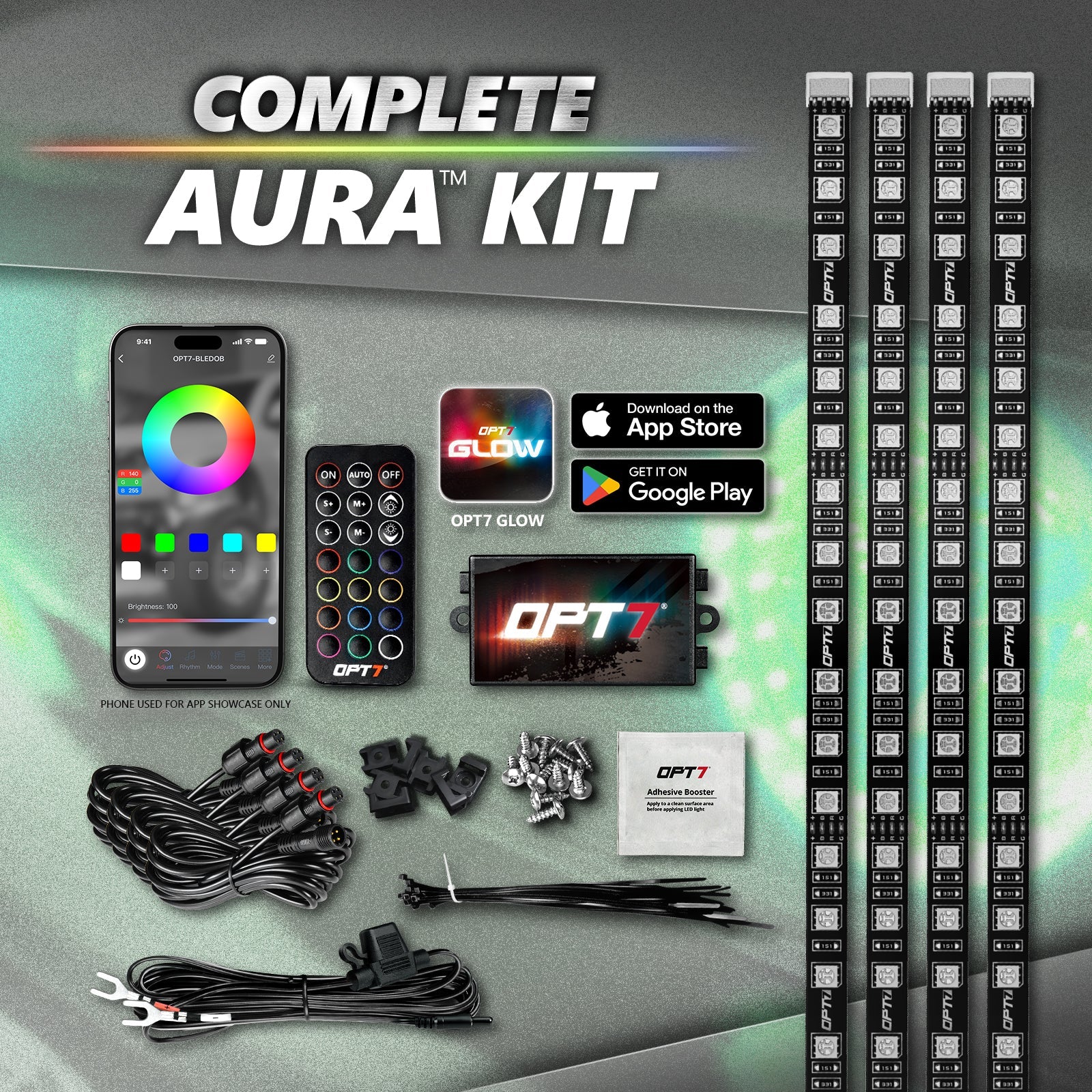 AURA PRO Bluetooth Day Time Running Light DRL Halo RGB for Ford Mustang 2005-2014 - Install Friendly - Image 7