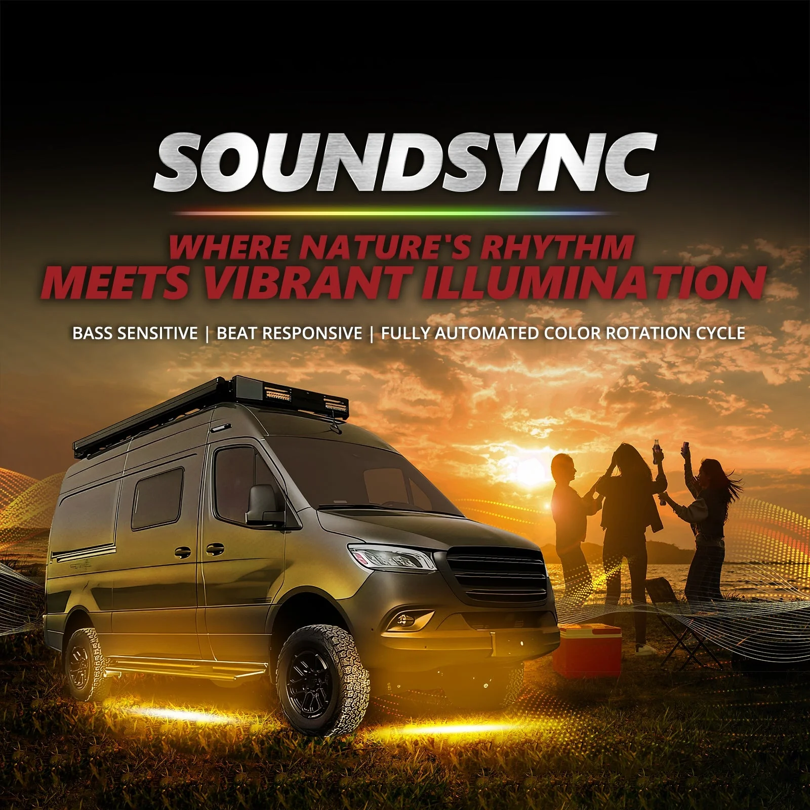 AURA PRO Class B & B+ RV Camper LED Aluminum Underglow Lighting Kit - Bluetooth Enabled APP Full Color Spectrum - Image 5