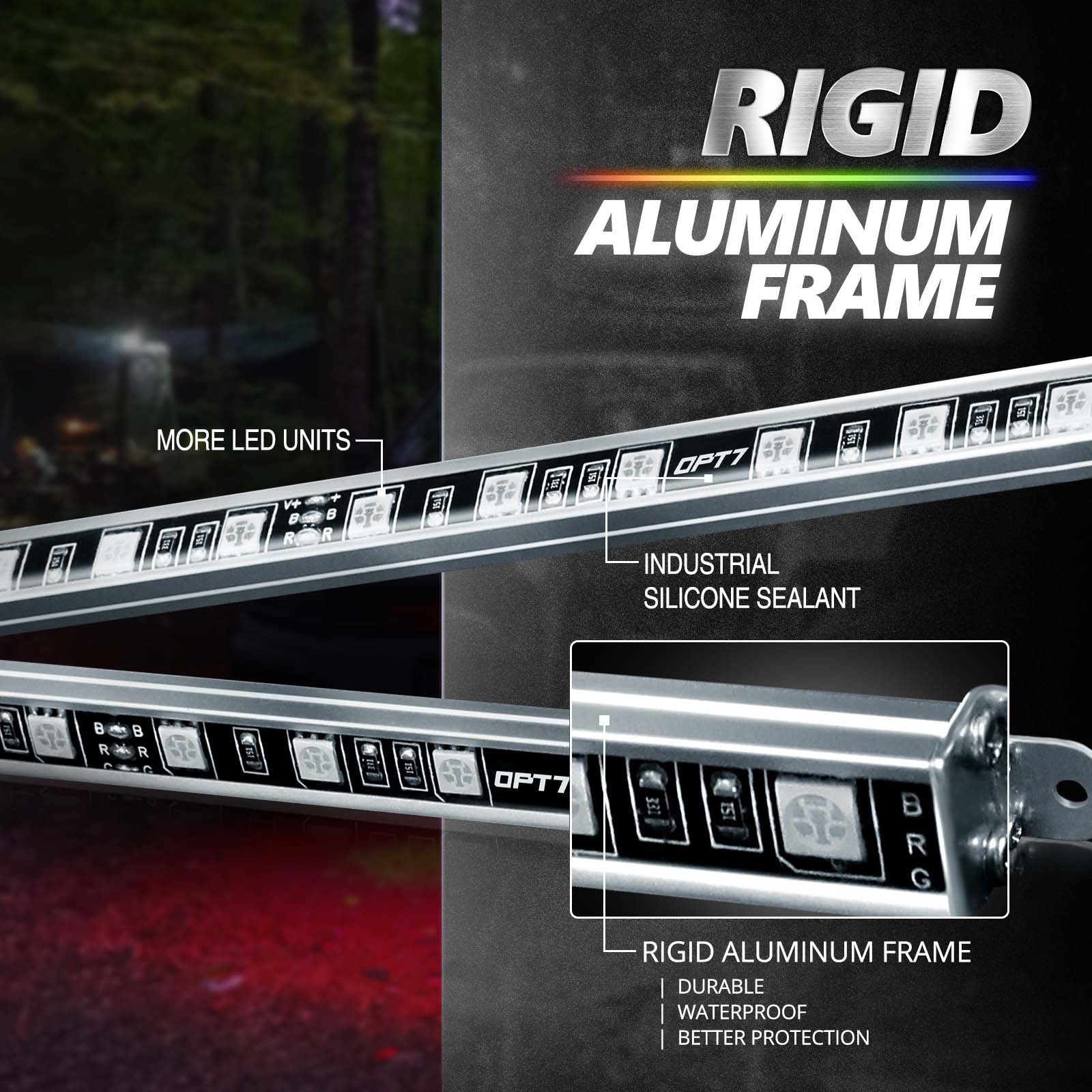 AURA PRO LED Aluminum Underglow Lighting Kit Bluetooth Enabled App for Car Trucks RV Trailers - Image 3