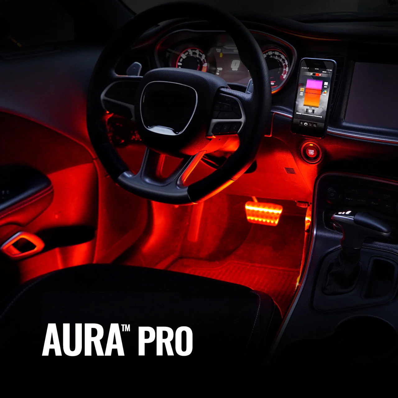 AURA PRO LED Interior Ambient Lighting Kit (4 x 12 Inch or 6 x 12-Inch) - Bluetooth Enabled APP Full Color Spectrum - Image 14
