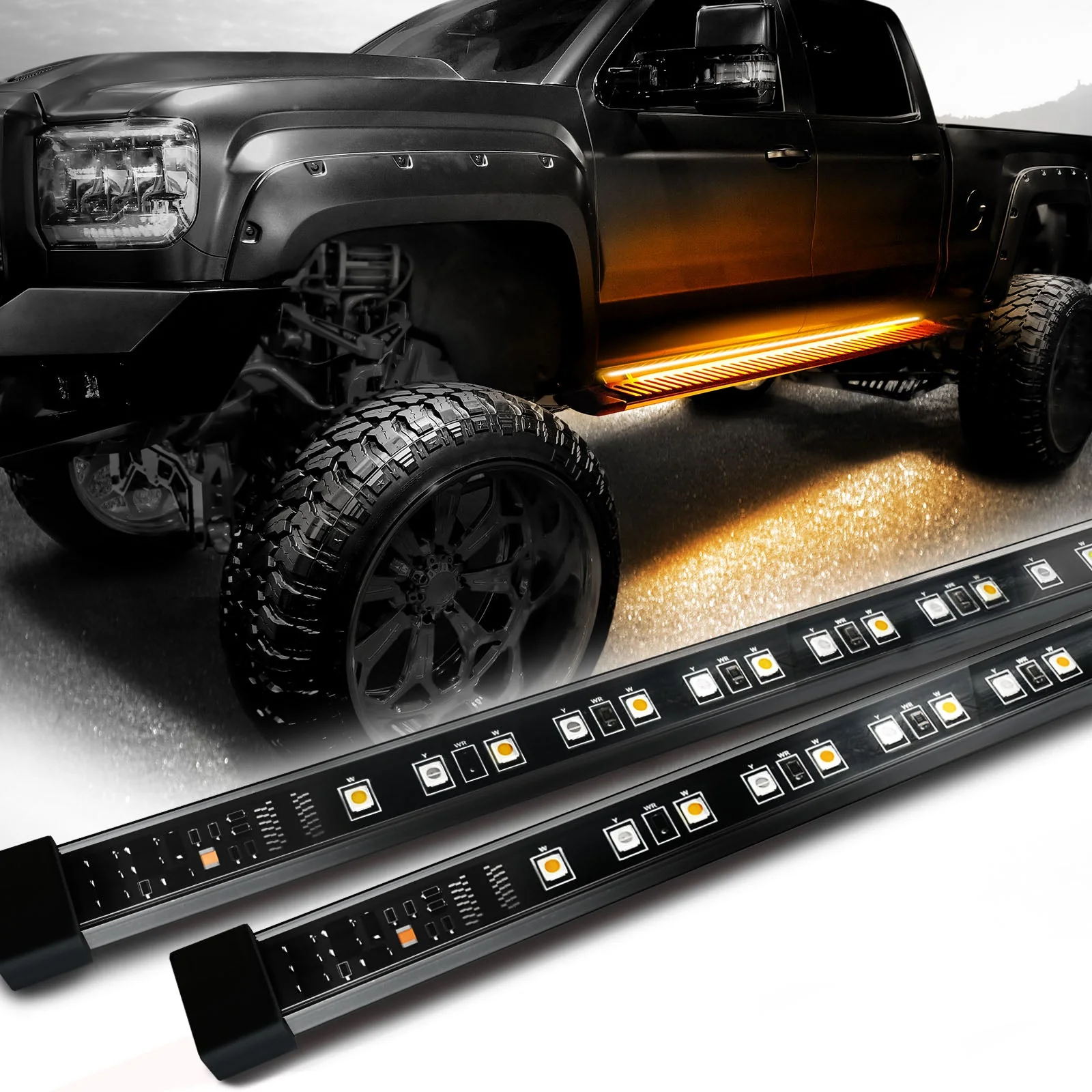 AURA PRO LED Lighting Kit for Truck Bundle (Quantum LED Rocklight + Underglow LED Kit + Sidekick LED Kit ) - Bluetooth APP and Remote Controlled - Image 13