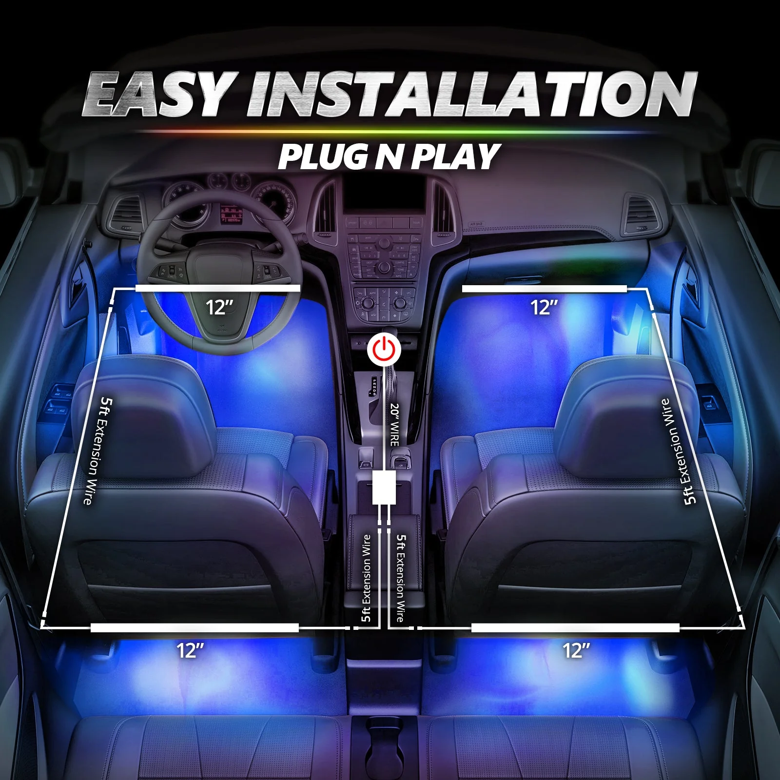 AURA PRO Under The Hood Bundle ( Interior LED Kit + Engine bay LED Kit + Grille LED Kit ) - Bluetooth Enabled APP - Image 6