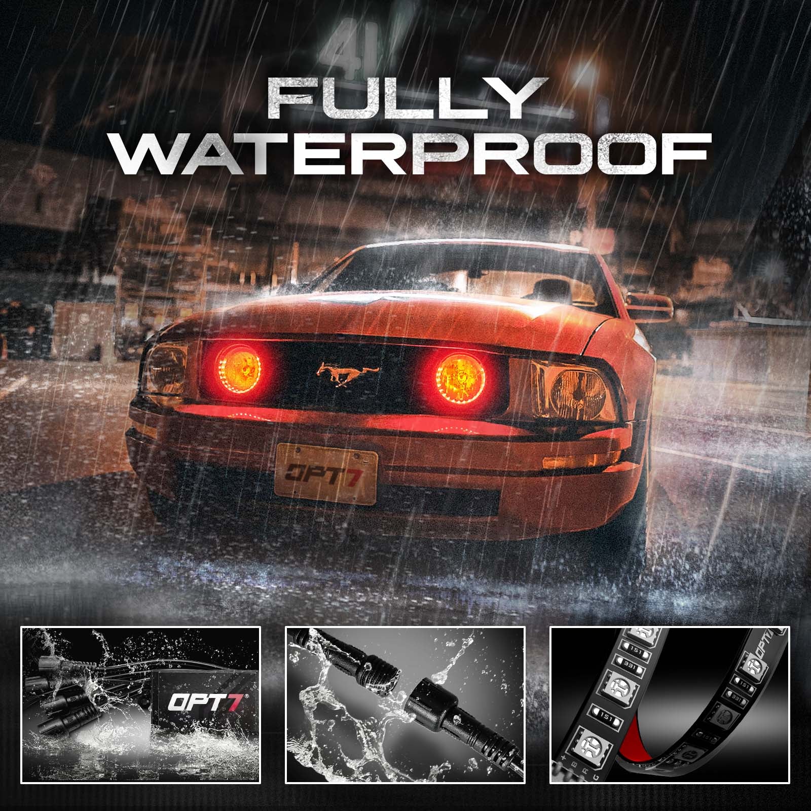 AURA Remote Control Day Time Running Light DRL Halo RGB for Ford Mustang 2005-2014 - Install Friendly - Image 5