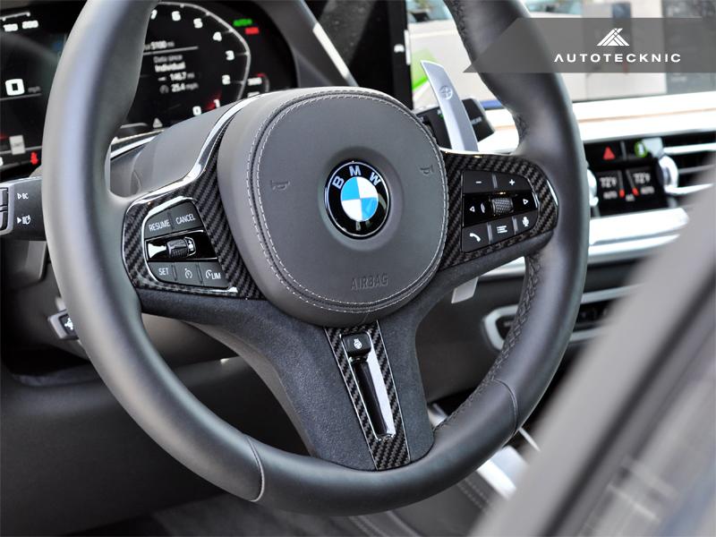 AutoTecknic Carbon Alcantara Steering Wheel Trim - G22/ G26 4-Series - Image 3