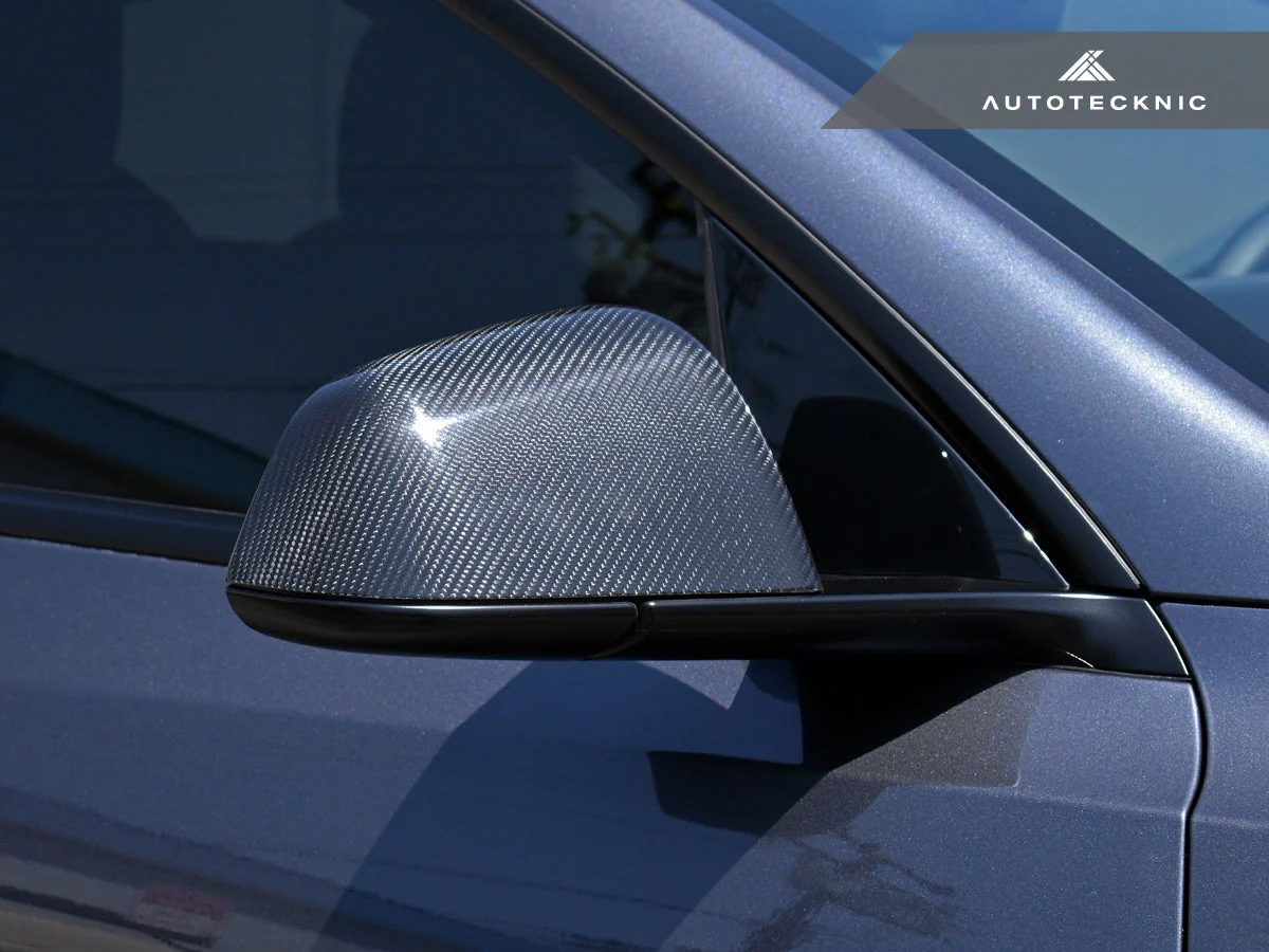 AutoTecknic Dry Carbon Fiber Mirror Covers - Tesla Model Y - Image 2