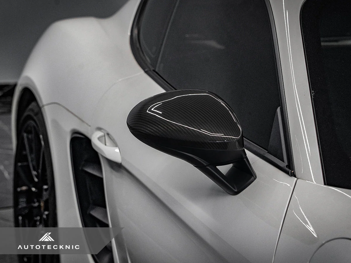AutoTecknic Replacement Carbon Fiber Mirror Covers - Porsche 718 Cayman | Boxster - Image 5