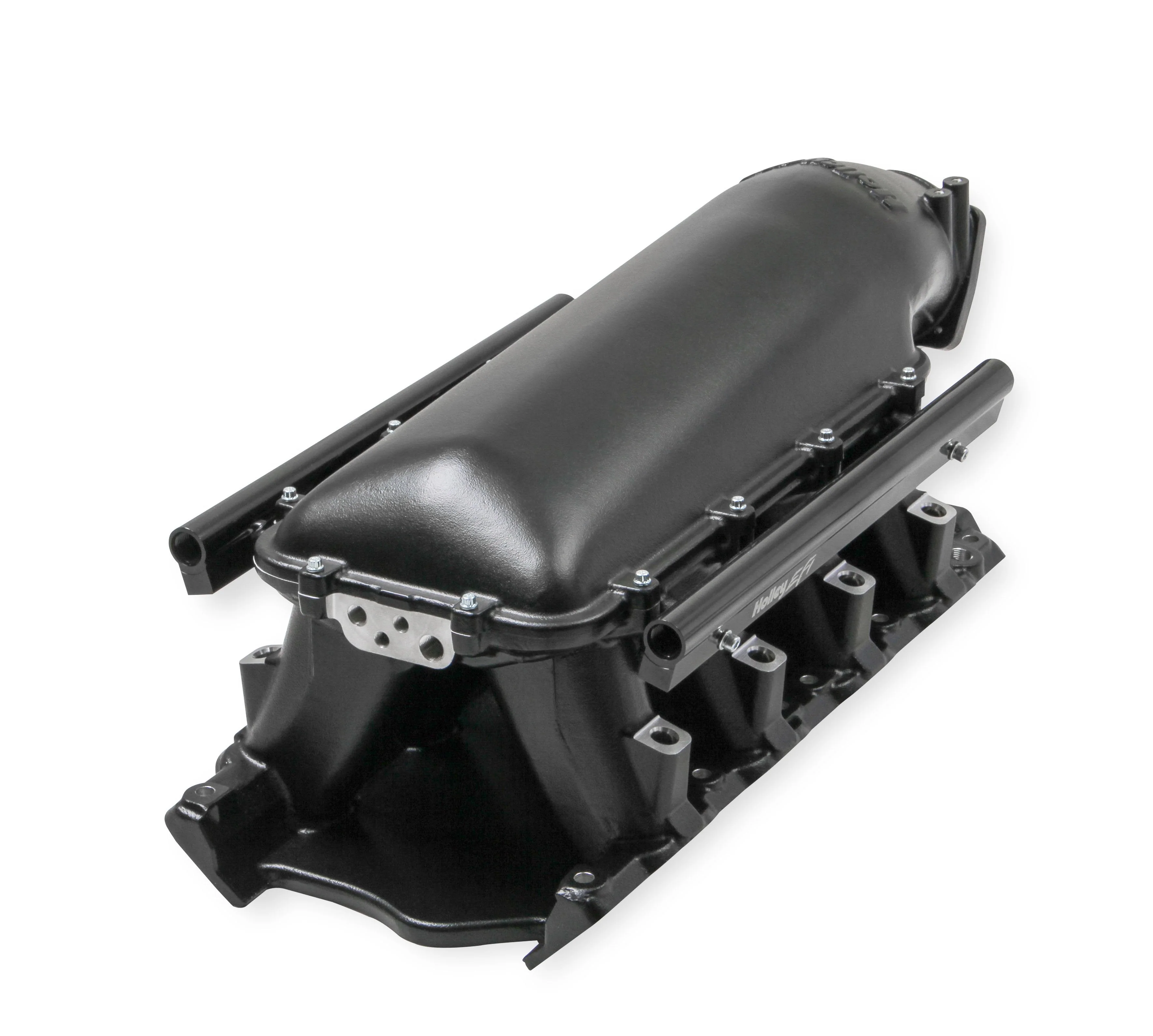 Black 351W Ford Hi-Ram EFI Manifold 105mm LS Throttle Body Flange Top - Image 3