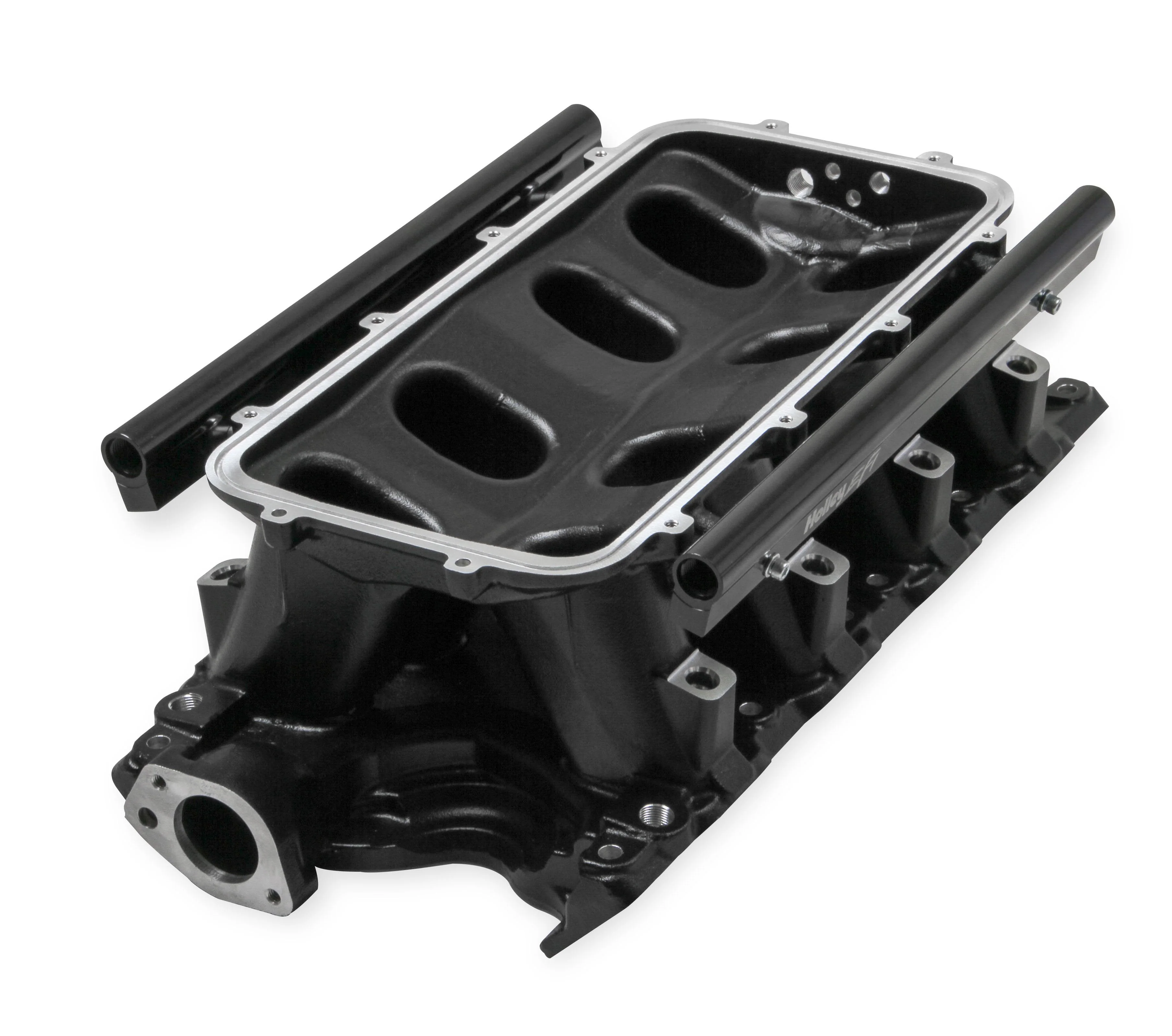 Black 351W Ford Hi-Ram EFI Manifold 95mm LS Throttle Body Flange Top - Image 10