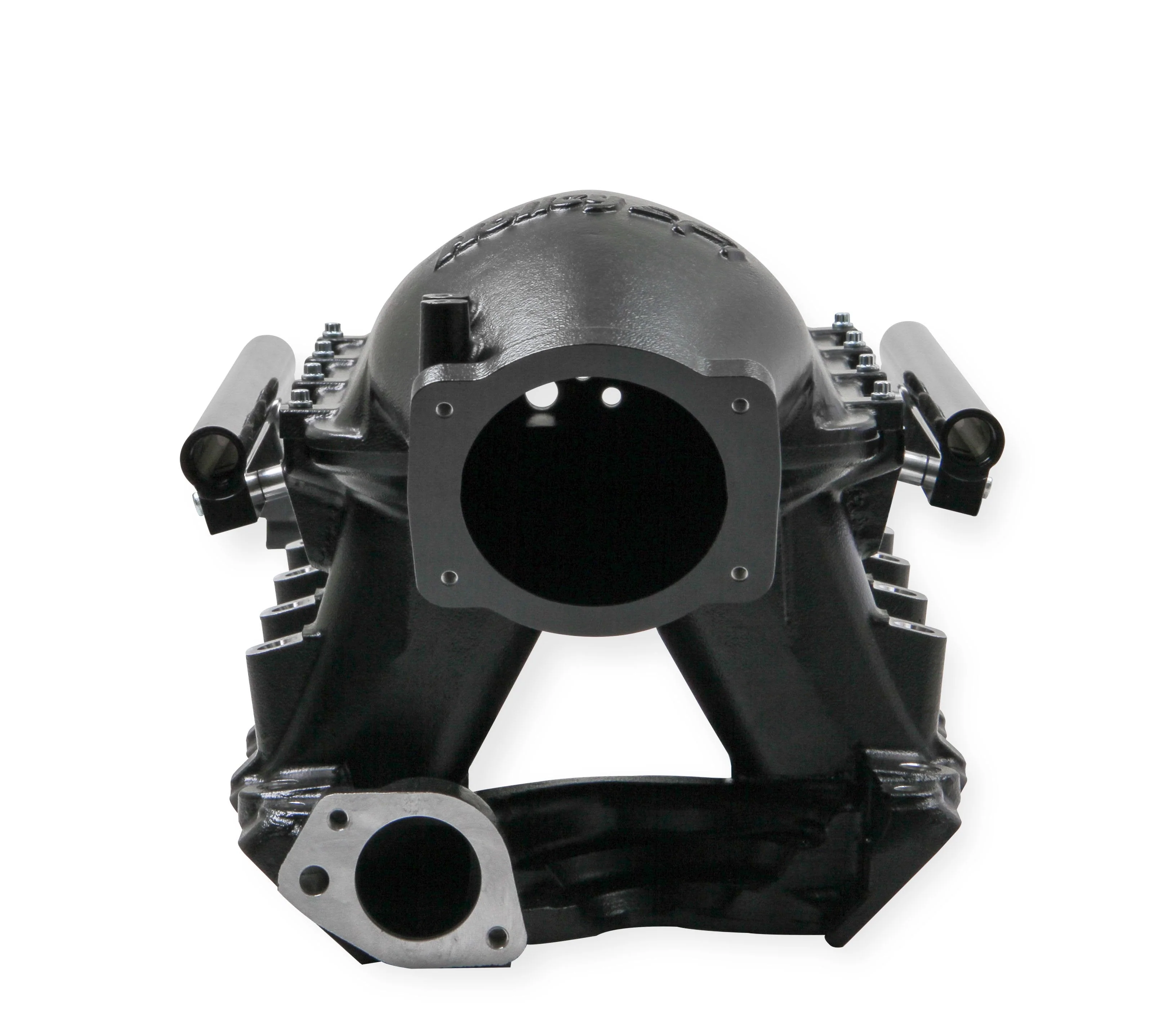 Black 351W Ford Hi-Ram EFI Manifold 95mm LS Throttle Body Flange Top - Image 2
