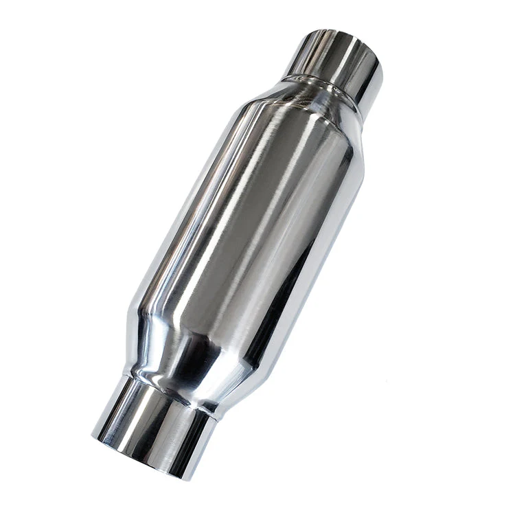 Bottle Style Resonator - 2.250" Inlet/Outlet x 12" Long - 304 Stainless - Image 2