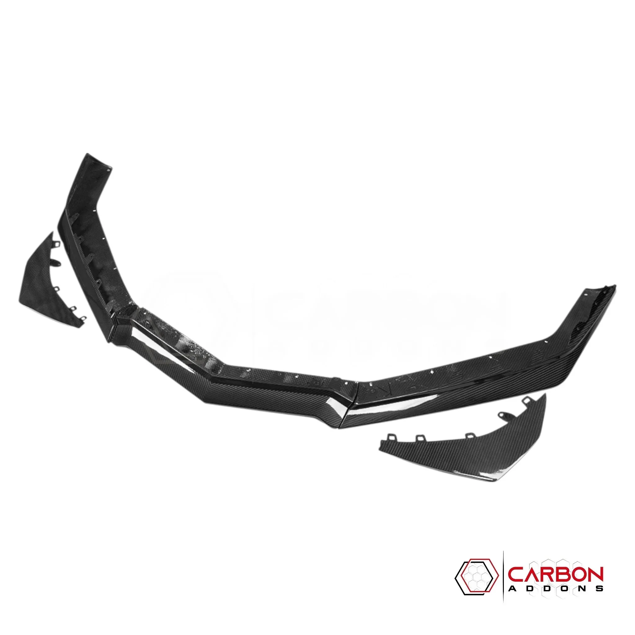 C8 Corvette Z06/E-Ray Dry Pre-preg Carbon Fiber Z07 Style Front Splitter & Canards - Image 3