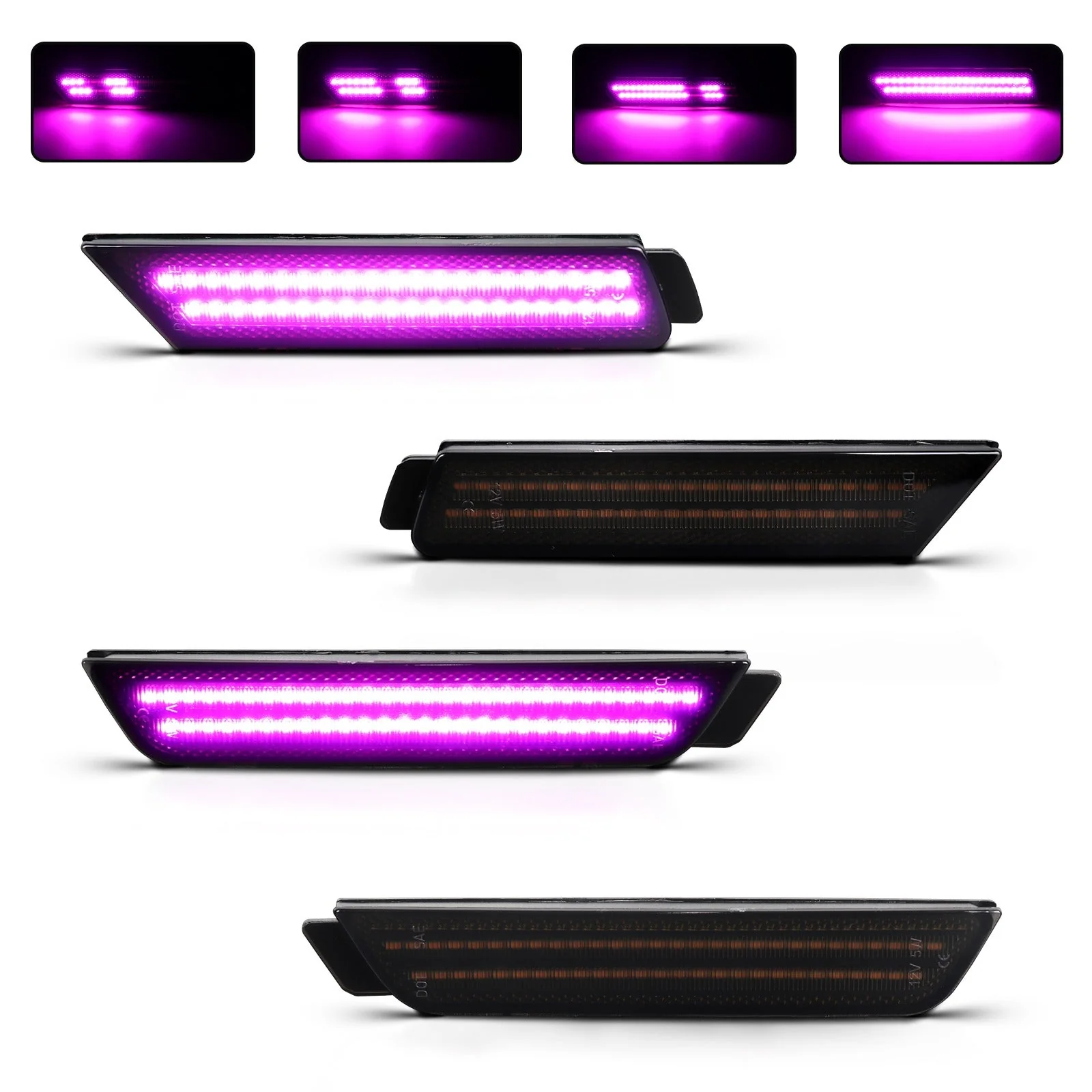 CAMARO 10-15 FRONT/REAR DYNAMIC SMOKED LED SIDE MARKERS - Image 3