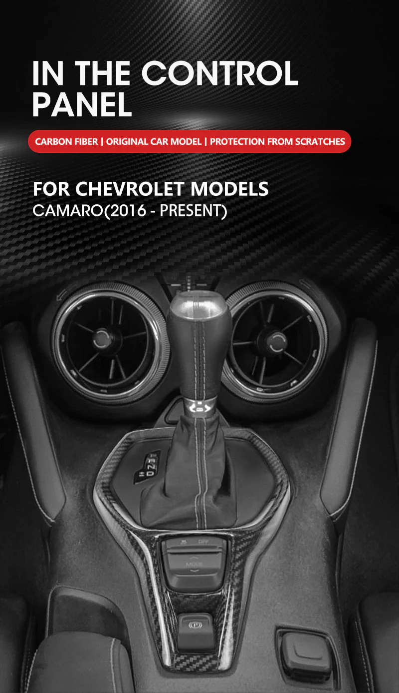 CAMARO 16-24 CENTER CONTROL PANEL CARBON FIBER COVER - Image 6