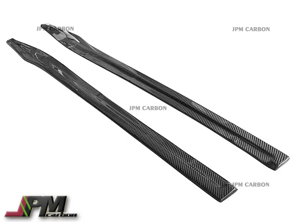 Carbon Fiber Side Skirt Add-on Lip Fits For 2010-2014 Lamborghini Gallardo LP550 LP560 LP570 Only - Image 2