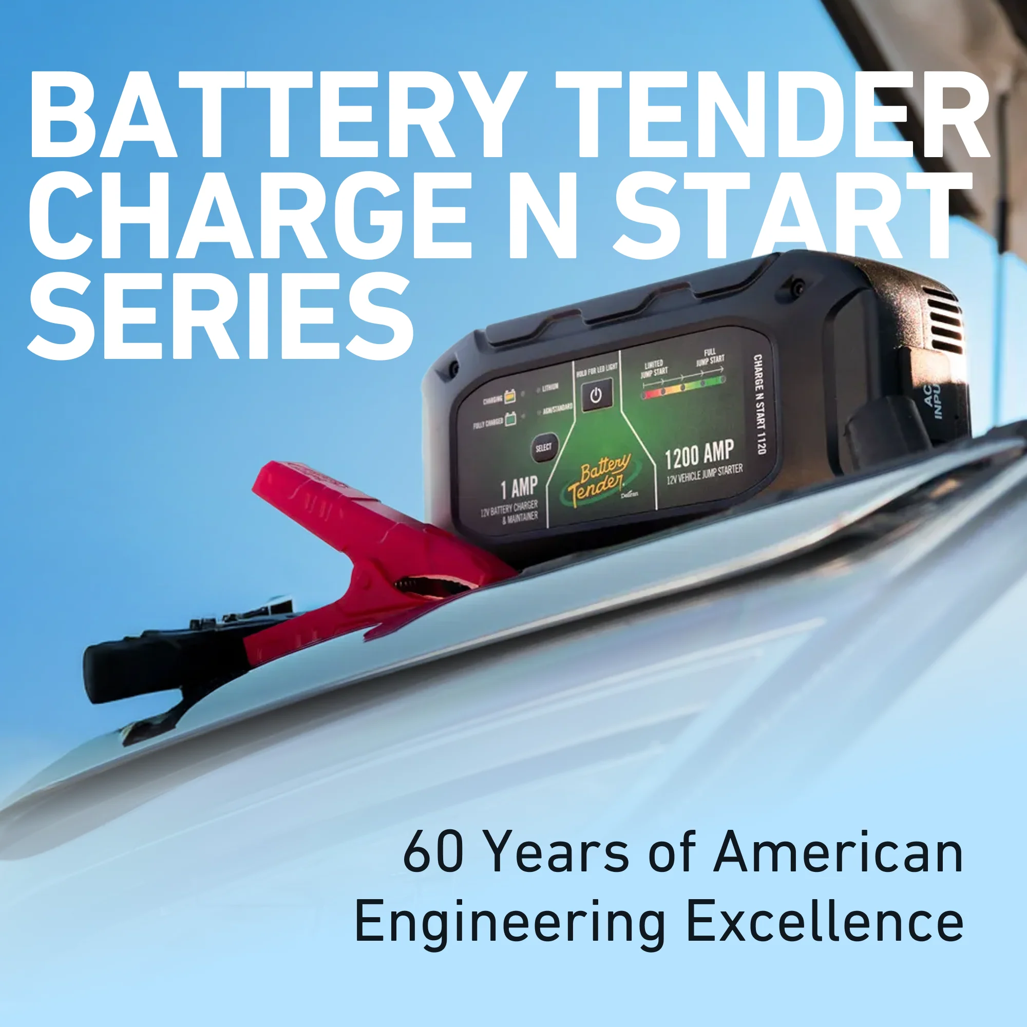 Charge N Start 1120 1 AMP Battery Charger & 1200 AMP Jump Starter - Image 4