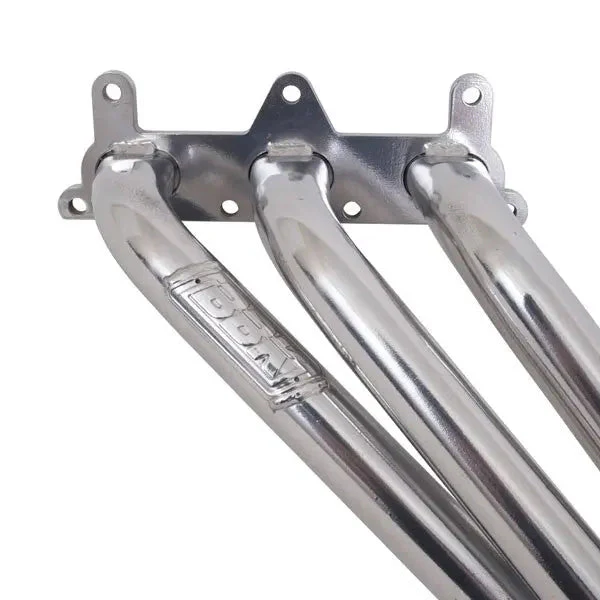 Chevrolet Camaro V6 1-5/8 Long Tube Exhaust Headers With High Flow Cats Polished Silver Ceramic 10-11 - Image 5