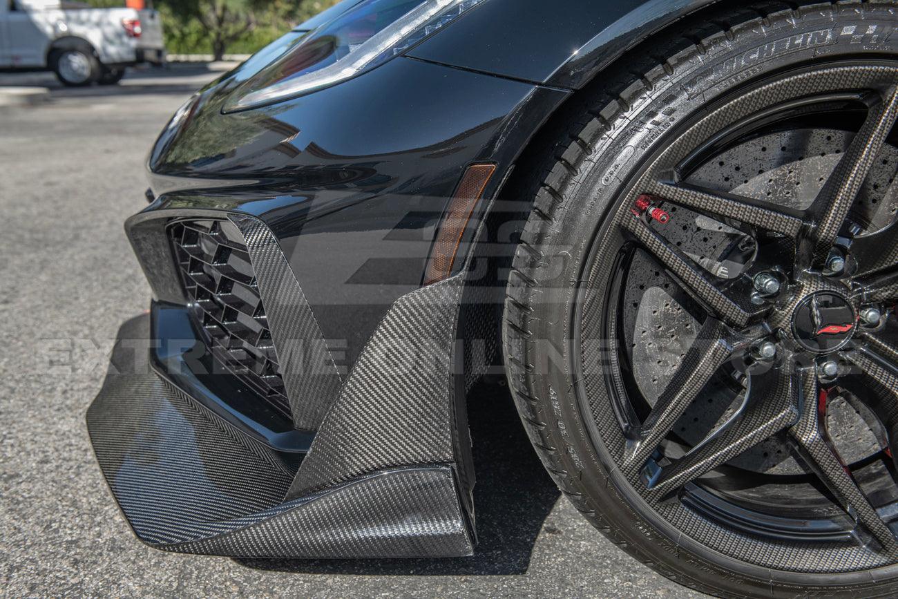 Chevrolet Corvette C7 ZR1 Carbon Fiber Front Lip Splitter & Side Winglet - Image 6