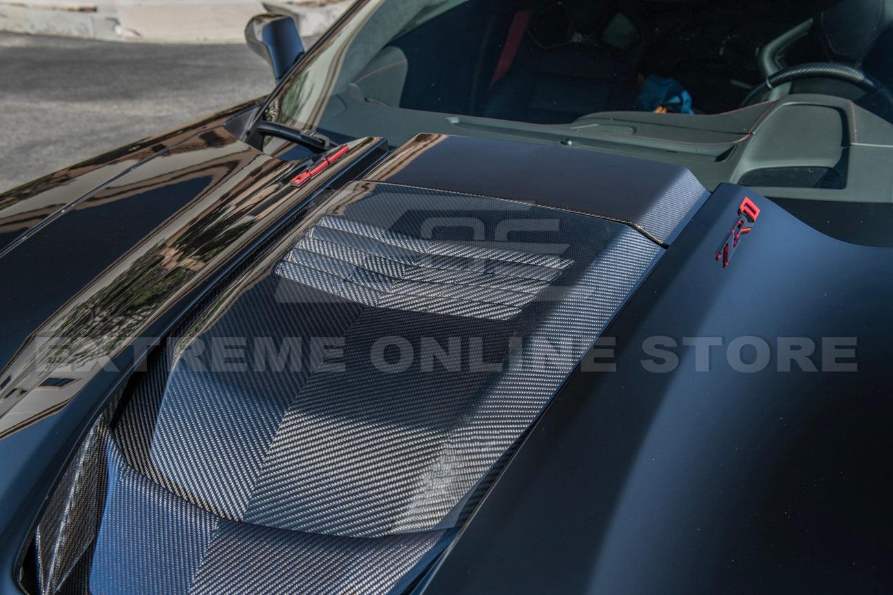 Chevrolet Corvette C7 ZR1 Carbon Fiber Hood Cowl Louver Cover - Image 4