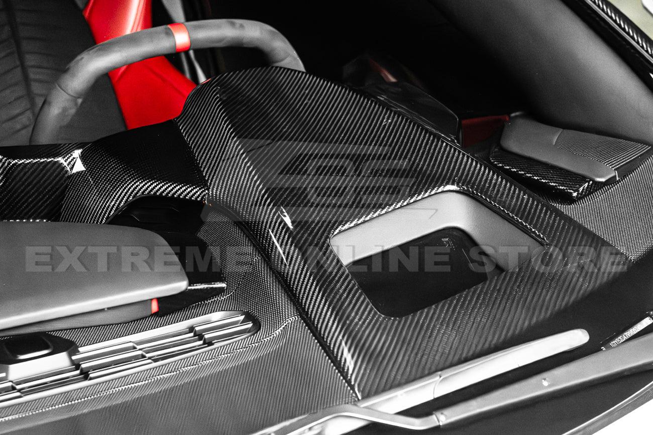 Chevrolet Corvette C8 Carbon Fiber Upper Dash Instrument Panel Full Cover Kit - Image 5