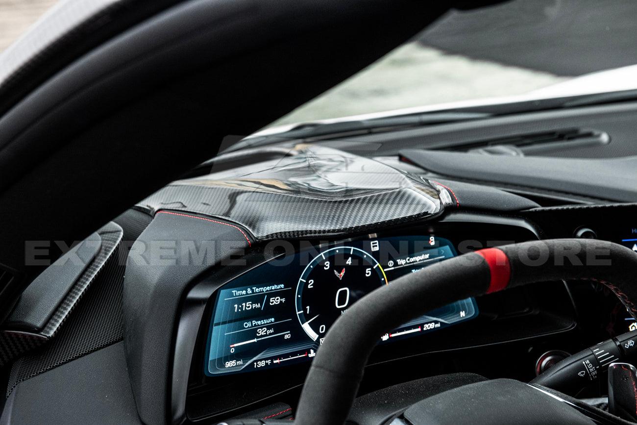 Chevrolet Corvette C8 Carbon Fiber Upper Dashboard Pad Instrument Panel Cover - Image 3