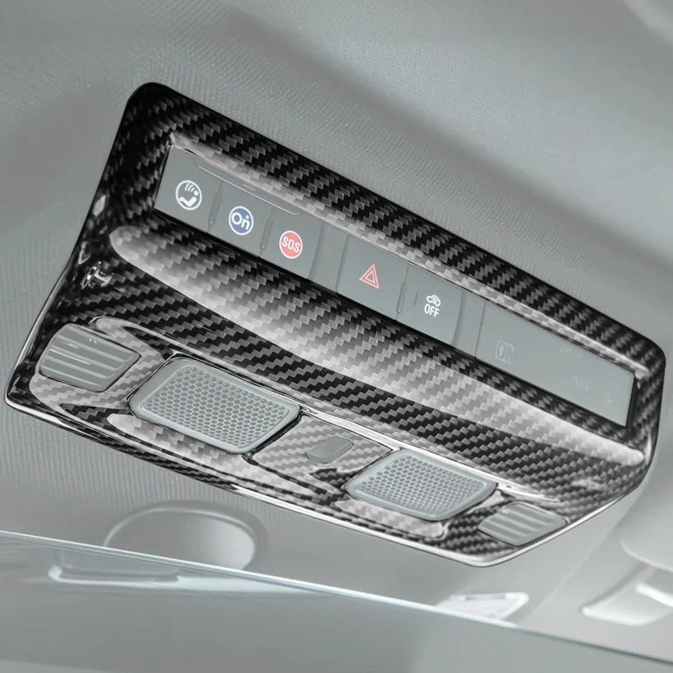 Corvette C8 DRY CARBON FIBER Roof Reading Light Control Cover