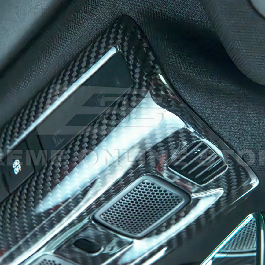 Corvette C8 DRY CARBON FIBER Roof Reading Light Control Cover - Image 9