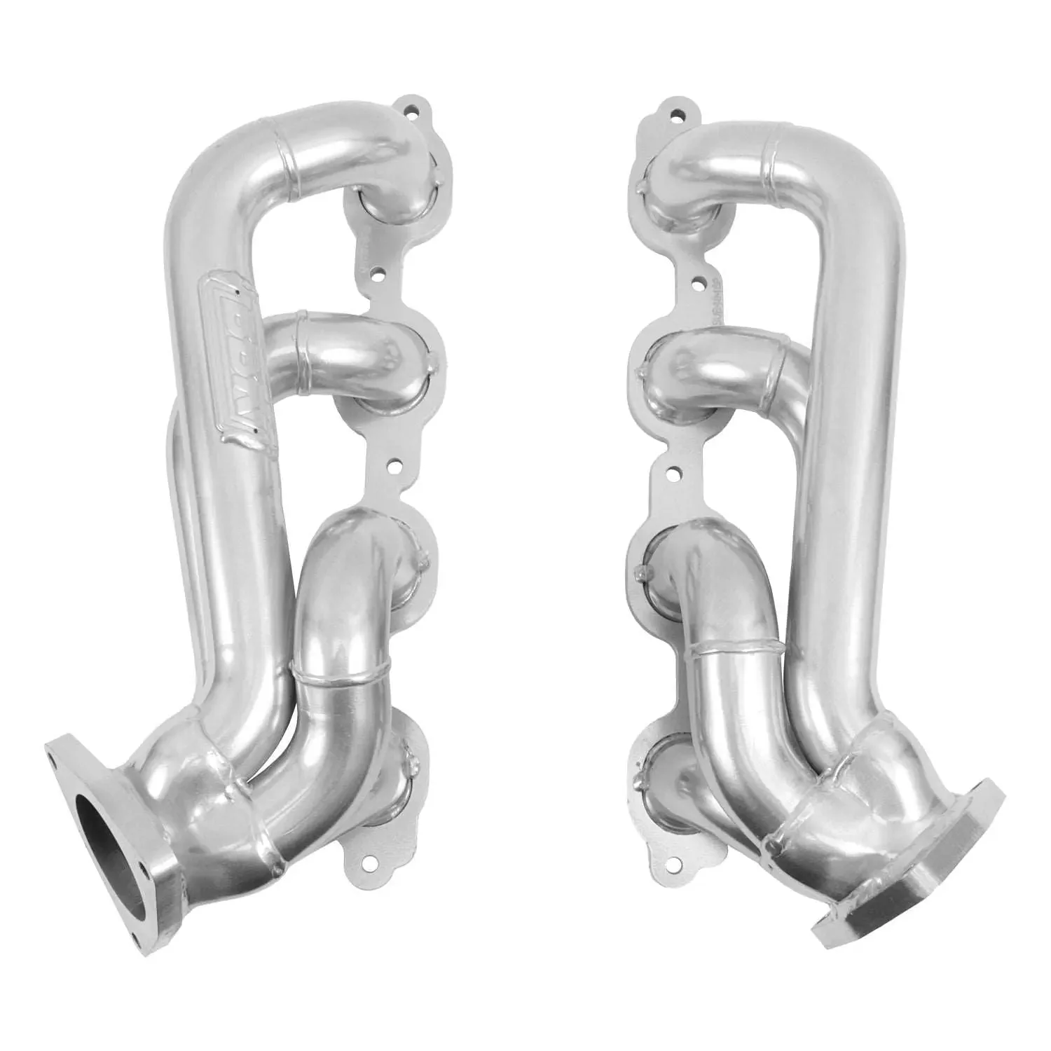 Chevrolet Full Size Truck 5.3/6.2L 1-3/4” Shorty Exhaust Headers – Polished Silver Ceramic 19-25 - Image 4