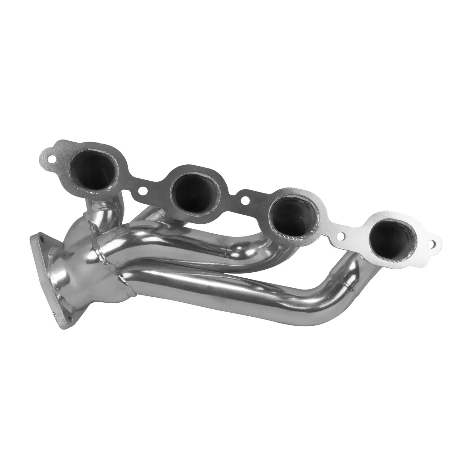 Chevrolet GM Truck 5.3 6.2 1-3/4 Shorty Exhaust Headers Polished Silver Ceramic 14-18 - Image 2