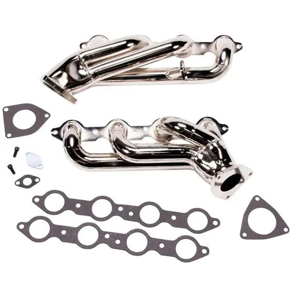 Chevrolet GM Truck 5.3 6.2 1-3/4 Shorty Exhaust Headers Polished Silver Ceramic 14-18 - Image 8