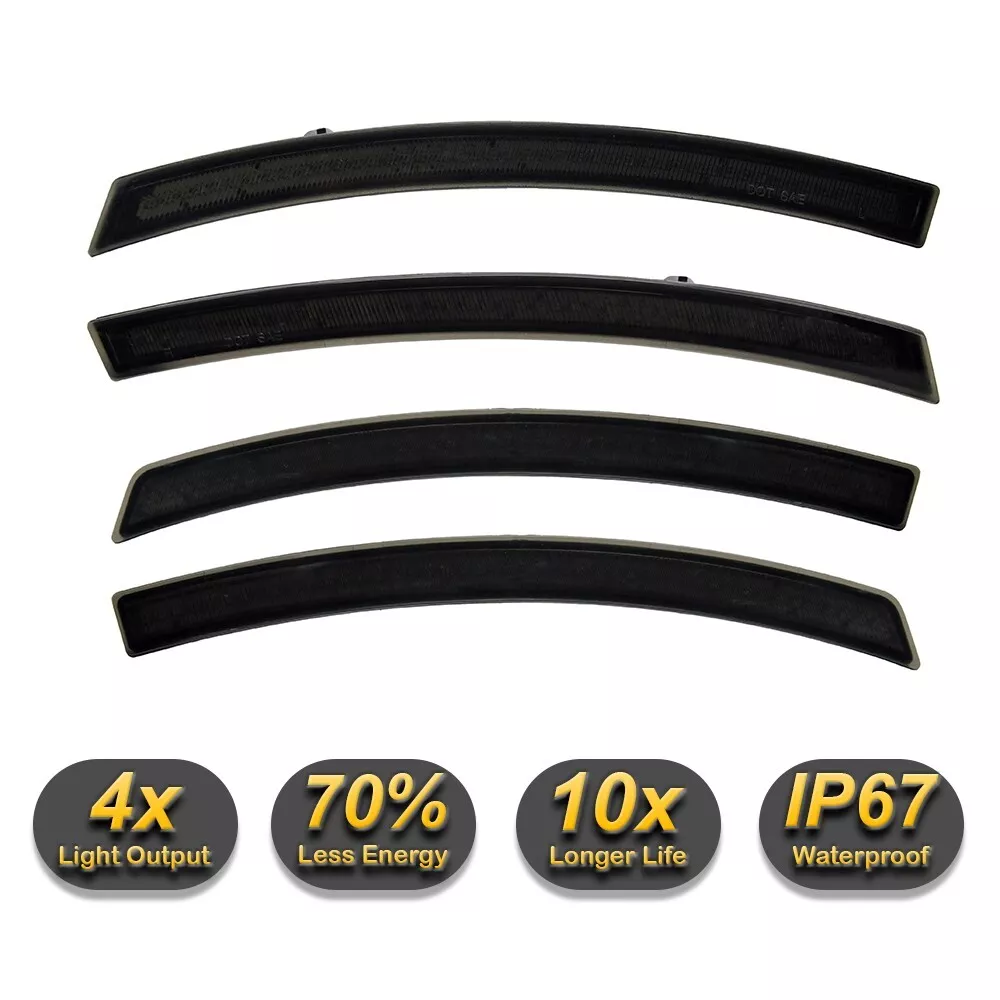 CORVETTE 14-19 FRONT/REAR SMOKED LED SIDE MARKERS - Image 4