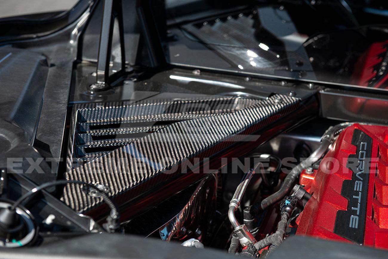 Corvette C8 Carbon Fiber Coupe Engine Bay Panel & Corner Vent Cover - Image 5