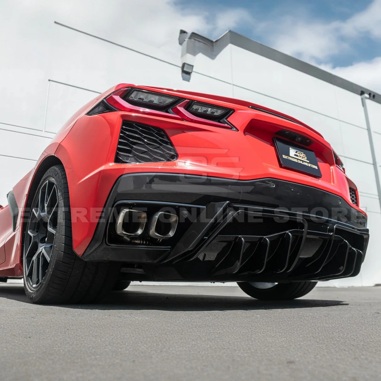 Corvette C8 Rear Bumper Add-On Diffuser Splitter Lip - Image 10