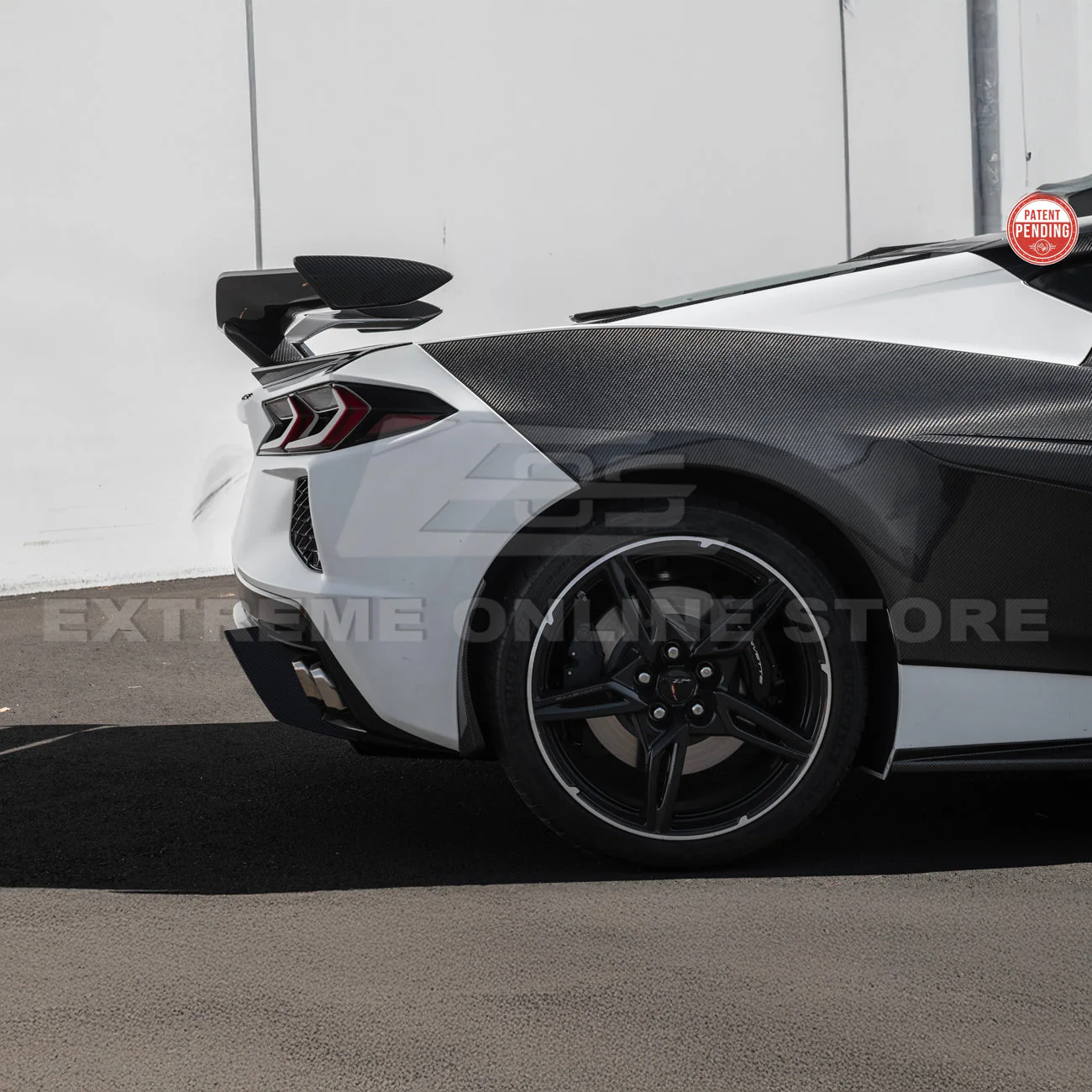 Z06 Conversion Corvette C8 All Model DRY CARBON FIBER Rear High Wing - Image 12