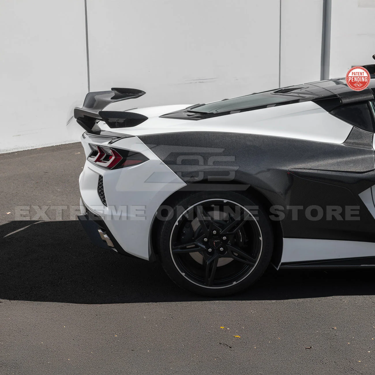 Z06 Conversion Corvette C8 All Model DRY CARBON FIBER Rear High Wing - Image 13