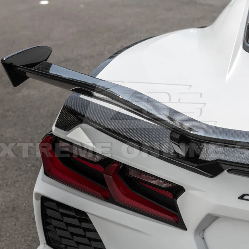 Z06 Conversion Corvette C8 All Model DRY CARBON FIBER Rear High Wing - Image 19